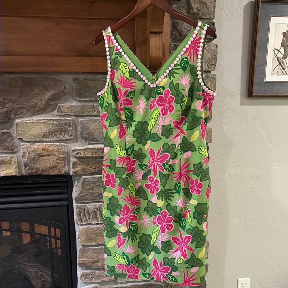 Spenser Jeremy Floral V-Neck Sleeveless Dress 100% Cotton Sz 12